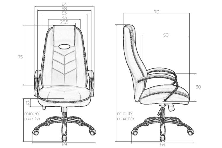 Офисное кресло DOBRIN TOBIAS, черный-8