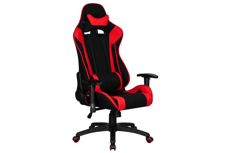 Кресло игровое DOBRIN DALLAS, черно-красная ткань