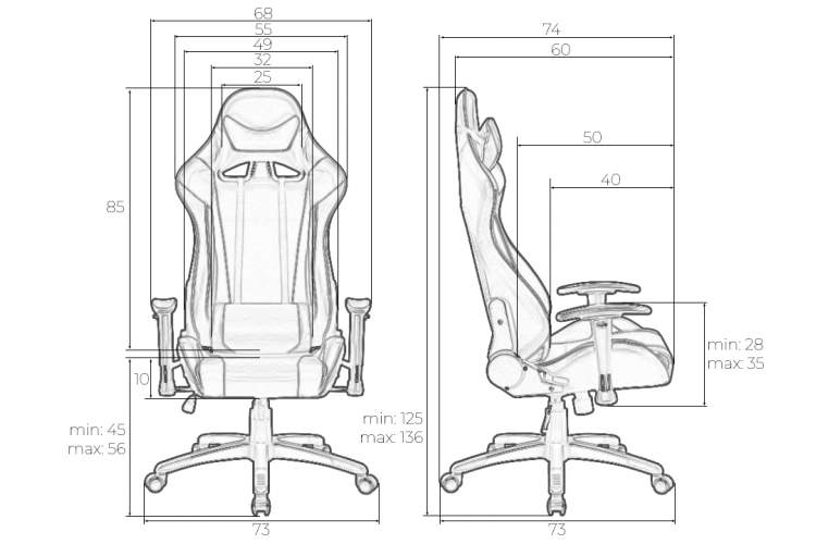 Кресло игровое DOBRIN DALLAS, черно-красная ткань-8