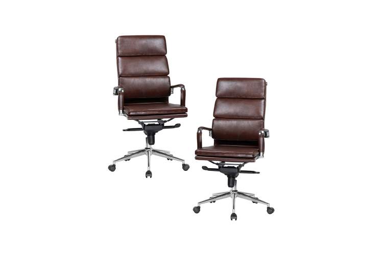 Набор 2 шт Офисное кресло для руководителей DOBRIN ARNOLD, коричневый