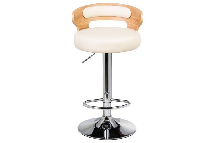 Набор 2 шт Стул барный DOBRIN FRED, натуральное дерево, кремовый-4