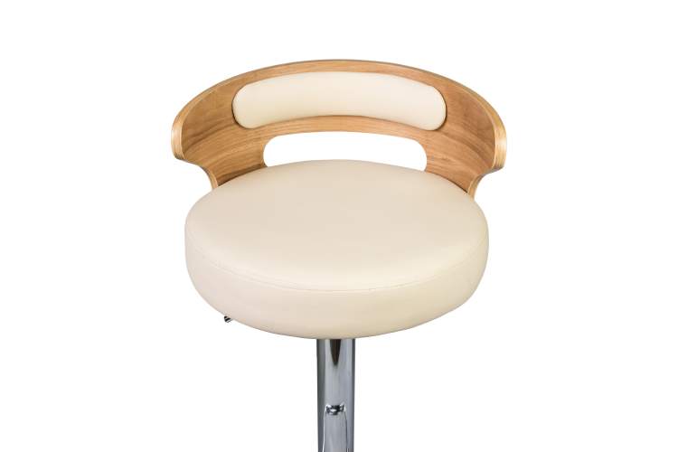 Набор 2 шт Стул барный DOBRIN FRED, натуральное дерево, кремовый-6