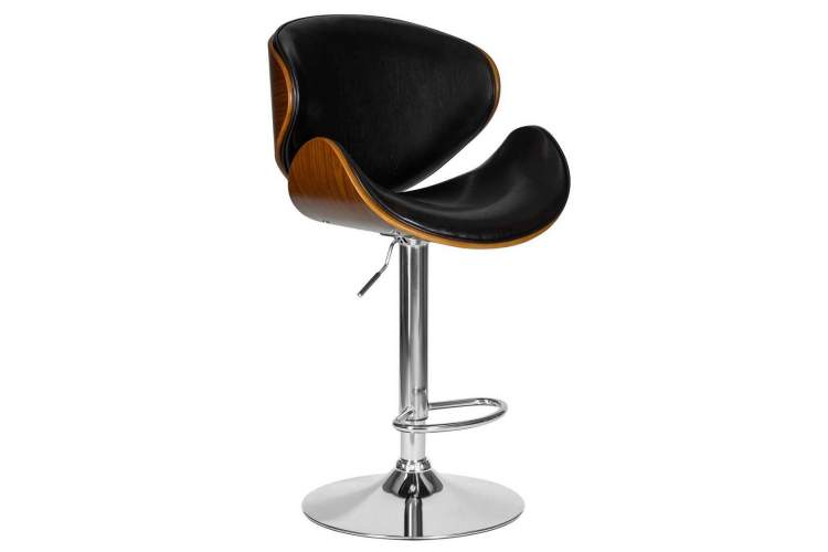Стул барный DOBRIN JACK, цвет черный глянец PU ABD 002-1