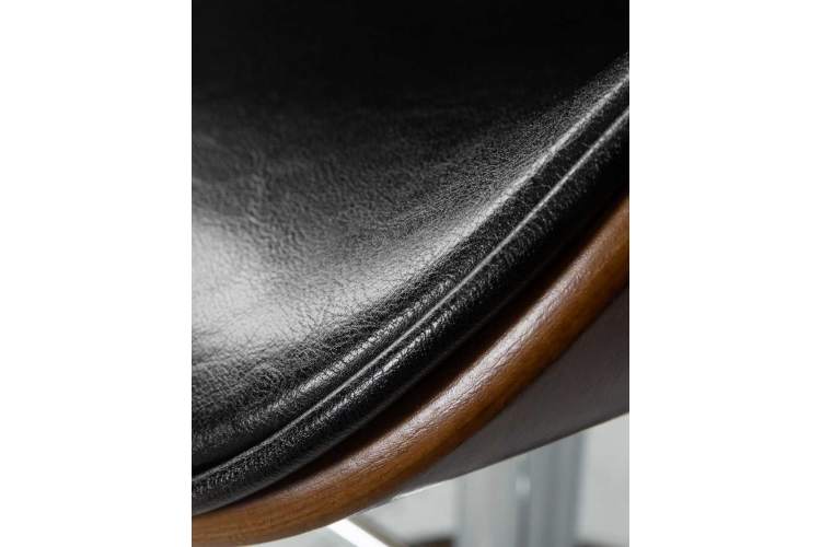 Стул барный DOBRIN JACK, цвет черный глянец PU ABD 002-7