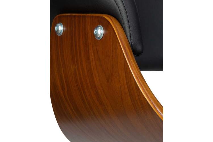 Стул барный DOBRIN OSTIN, цвет черный PU ABA 001-6