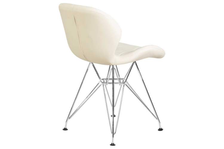 Стул обеденный DOBRIN BUTTERFLY CHROME, ножки хром, цвет кремовый-3