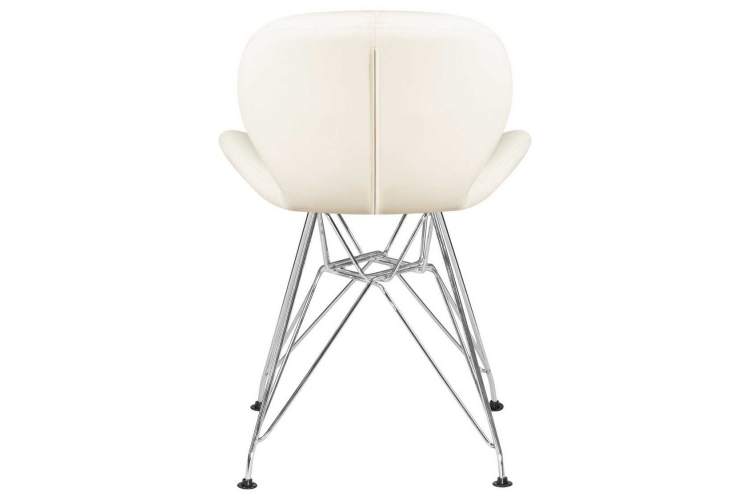 Стул обеденный DOBRIN BUTTERFLY CHROME, ножки хром, цвет кремовый-4
