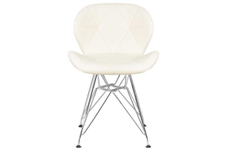 Стул обеденный DOBRIN BUTTERFLY CHROME, ножки хром, цвет кремовый-5