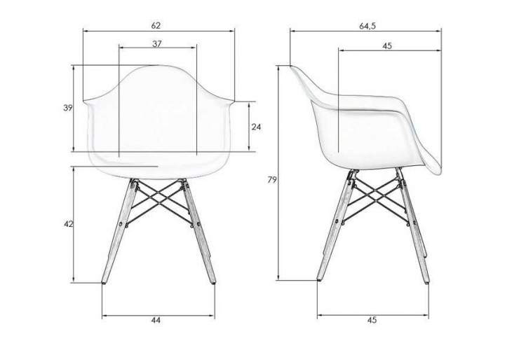 Стул обеденный DOBRIN DAW, ножки светлый бук, цвет сиденья тёмно-серый (GR-04)-7
