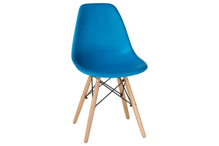 Стул обеденный LMZL-PP623, ножки светлый бук, цвет сиденья голубой