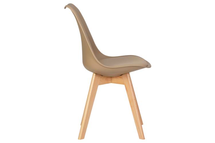 Набор 4 шт Стул обеденный DOBRIN JERRY SOFT, ножки светлый бук, цвет сиденья бежевый (GR-03)-3