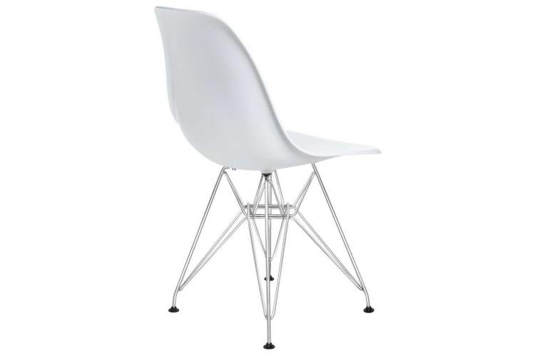 Стул обеденный DOBRIN DSR, ножки хром, цвет белый (W-02)-3