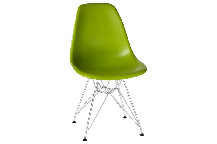 Набор 4 шт Стул обеденный DOBRIN DSR, ножки хром, цвет салатовый (G-08)-1