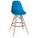 Набор 2 шт Стул барный DOBRIN DSW BAR, ножки светлый бук, цвет сиденья голубой (BE-02)