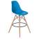 Набор 2 шт Стул барный DOBRIN DSW BAR, ножки светлый бук, цвет сиденья голубой (BE-02)