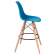 Набор 2 шт Стул барный DOBRIN DSW BAR, ножки светлый бук, цвет сиденья голубой (BE-02)