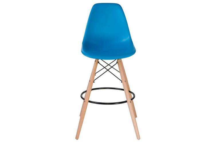 Стул барный DOBRIN DSW BAR, ножки светлый бук, цвет сиденья голубой (BE-02)-5