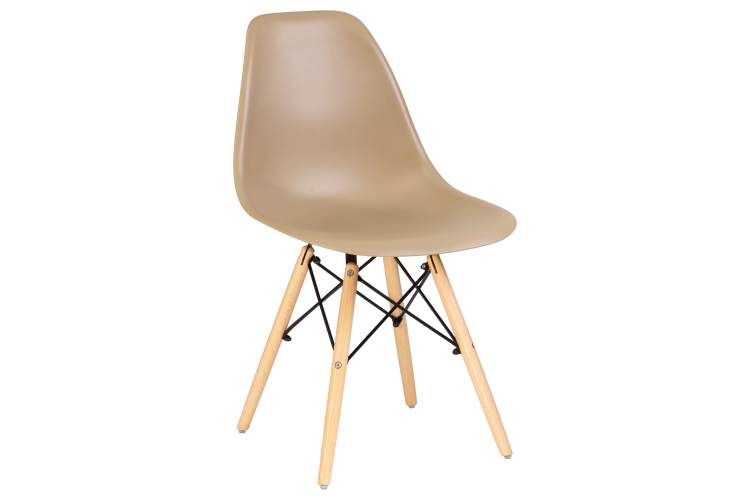 Набор 4 шт Стул обеденный DOBRIN DSW, ножки светлый бук, цвет бежевый (GR-03)-1