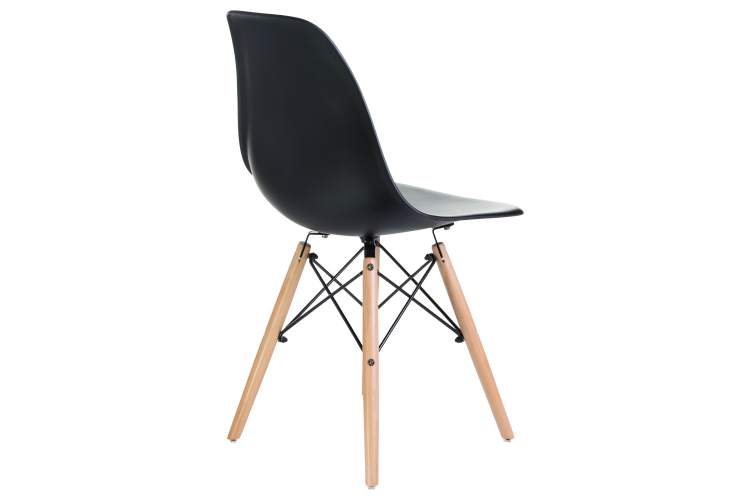 Набор 4 шт Стул обеденный DOBRIN DSW, ножки светлый бук, цвет чёрный (B-03)-4