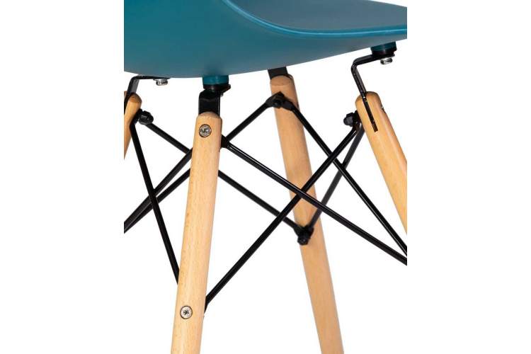 Стул обеденный DOBRIN DSW, ножки светлый бук, цвет морской волны (G-05)-7