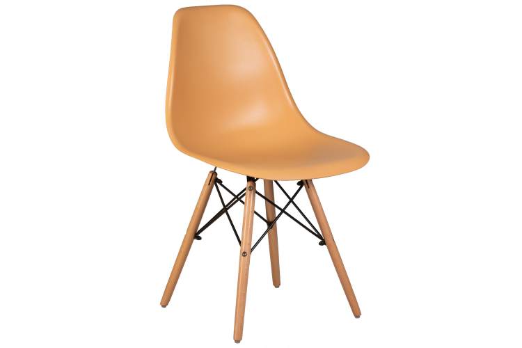 Набор 4 шт Стул обеденный DOBRIN DSW, ножки светлый бук, цвет персиковый (NX-Y-06)-1