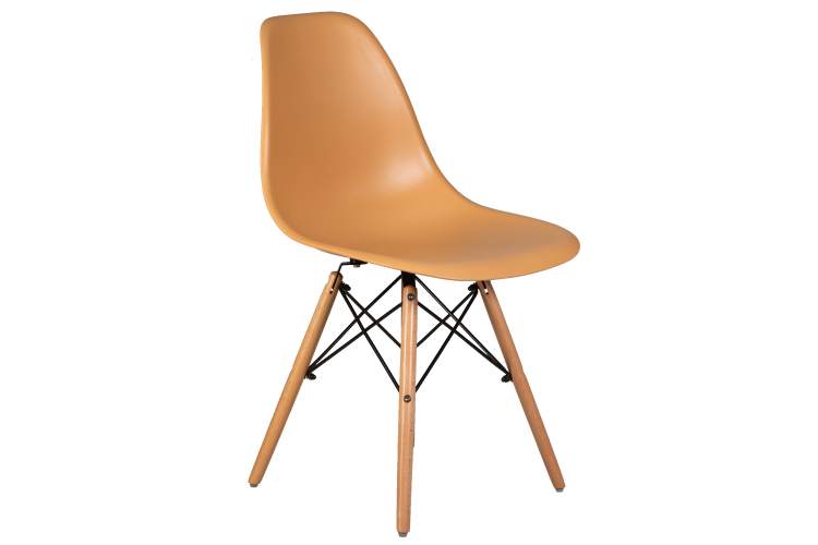 Набор 4 шт Стул обеденный DOBRIN DSW, ножки светлый бук, цвет персиковый (NX-Y-06)-2