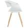 Набор 4 шт Стул обеденный DOBRIN ALIEN, ножки светлый бук, цвет белый (W-02)
