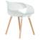 Набор 4 шт Стул обеденный DOBRIN ALIEN, ножки светлый бук, цвет белый (W-02)