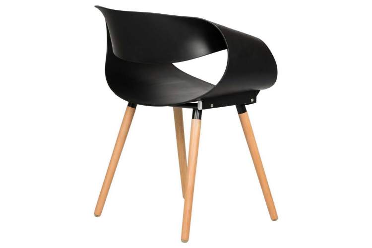 Стул обеденный DOBRIN ALIEN, ножки светлый бук, цвет чёрный (B-03)-3