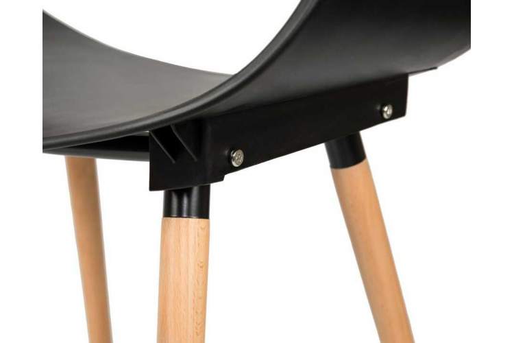 Стул обеденный DOBRIN ALIEN, ножки светлый бук, цвет чёрный (B-03)-10