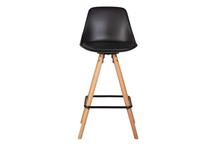 Набор 2 шт Стул полубарный DOBRIN RONNI, ножки светлый бук, черный (B-03)-6