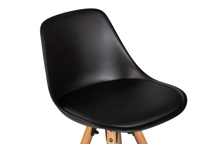 Набор 2 шт Стул полубарный DOBRIN RONNI, ножки светлый бук, черный (B-03)-7