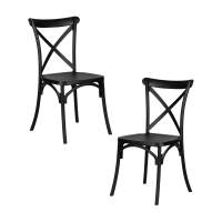 Набор 2 шт Стул обеденный DOBRIN ZILAN, цвет чёрный (B-03)