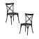 Набор 2 шт Стул обеденный DOBRIN ZILAN, цвет чёрный (B-03)