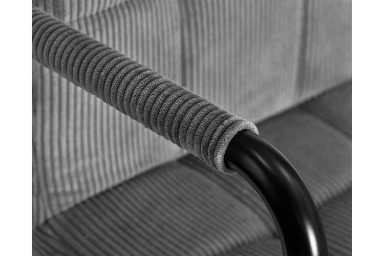 Стул барный DOBRIN KRUGER ARM BLACK, серый вельвет (LAR-E2041-25)-8