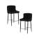 Набор 2 шт Стул полубарный DOBRIN CHRISTIAN'65, черные ножки, черный велюр (V108-77)