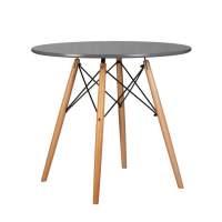 Стол обеденный CHELSEA`80, ножки светлый бук, столешница тёмно-серый (GR-04)