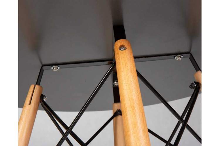 Стол обеденный DOBRIN CHELSEA`80, ножки светлый бук, столешница тёмно-серый (GR-04)-4