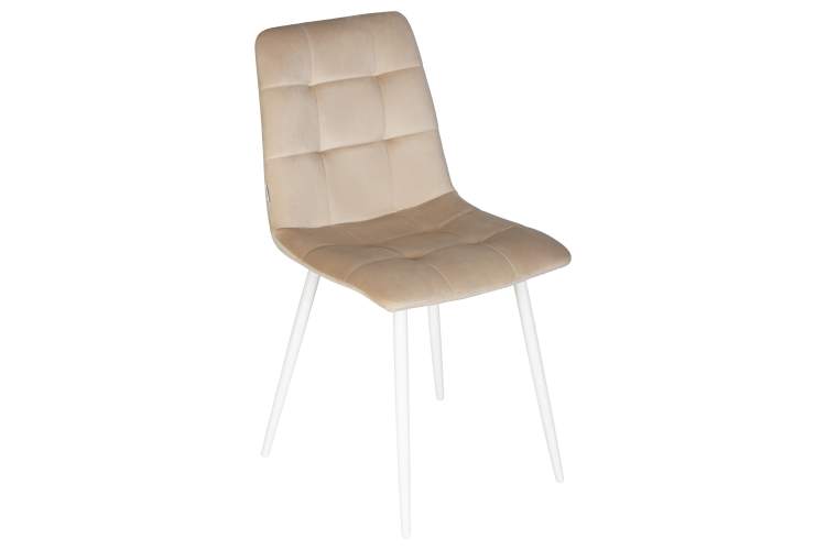 Набор 4 шт Стул обеденный DOBRIN CHILLY, Бежевый Holland 07, основание белое-8