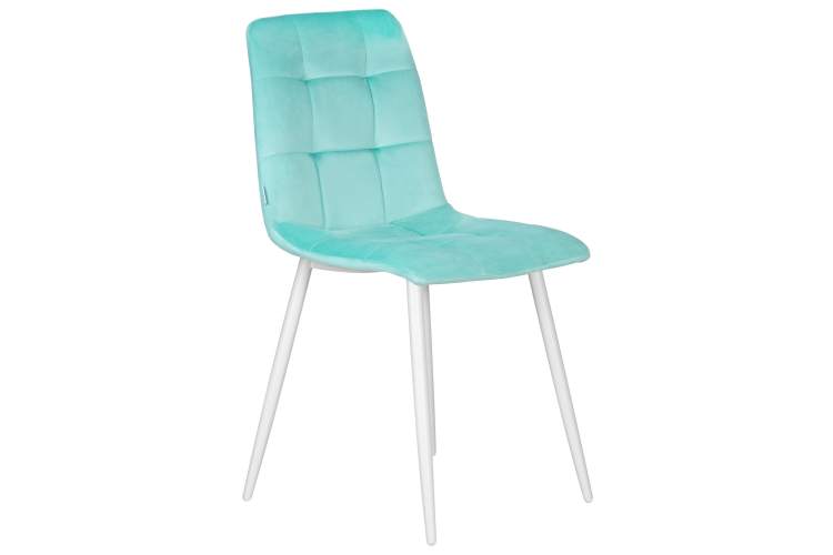 Набор 4 шт Стул обеденный DOBRIN CHILLY, Мятный Holland 50, основание белое-2