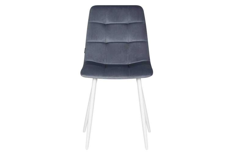 Стул обеденный DOBRIN CHILLY, Серо-голубой Holland 14, основание белое-5