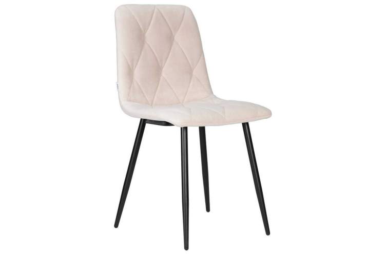 Стул обеденный DOBRIN CHILLY ROMBO, Бежевый Simple 44, основание черный