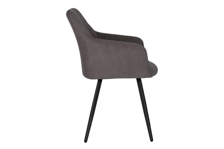 Стул обеденный DOBRIN ROBY, ЭМАЛЬ ЧЕРНЫЙ МУАР велюр Catania Chocolate-2