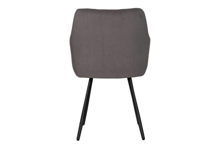 Стул обеденный DOBRIN ROBY, ЭМАЛЬ ЧЕРНЫЙ МУАР велюр Catania Chocolate-4