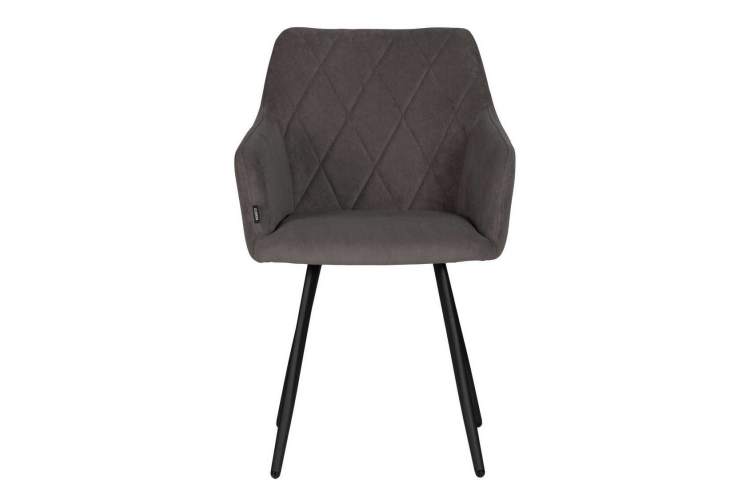 Стул обеденный DOBRIN ROBY, ЭМАЛЬ ЧЕРНЫЙ МУАР велюр Catania Chocolate-5