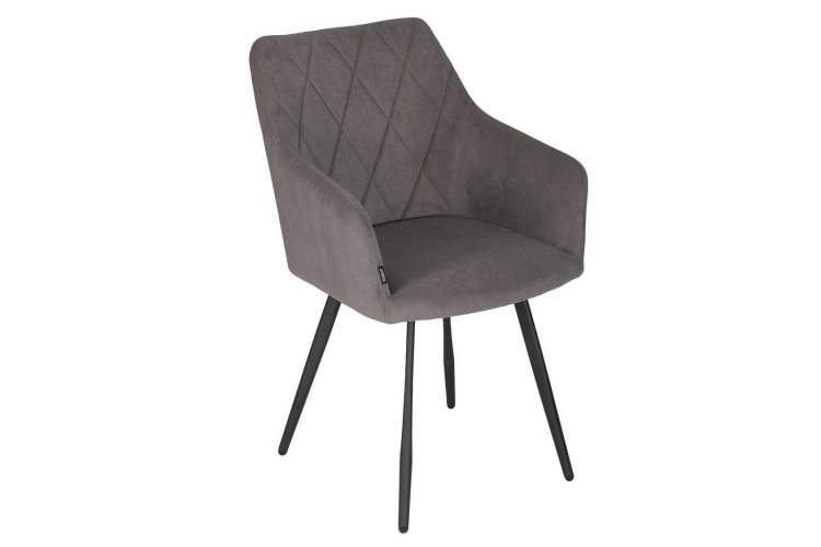 Стул обеденный DOBRIN ROBY, ЭМАЛЬ ЧЕРНЫЙ МУАР велюр Catania Chocolate-6