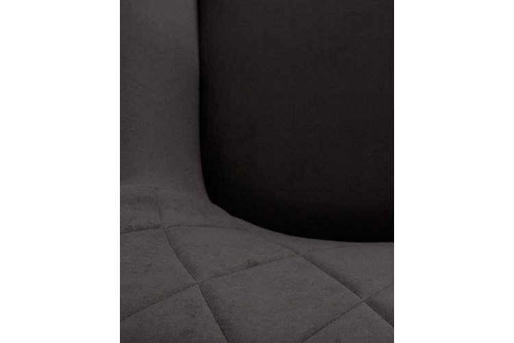 Стул обеденный DOBRIN ROBY, ЭМАЛЬ ЧЕРНЫЙ МУАР велюр Catania Chocolate-10