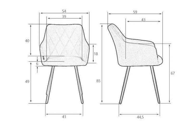 Стул обеденный DOBRIN ROBY, ЭМАЛЬ ЧЕРНЫЙ МУАР велюр Catania Chocolate-12