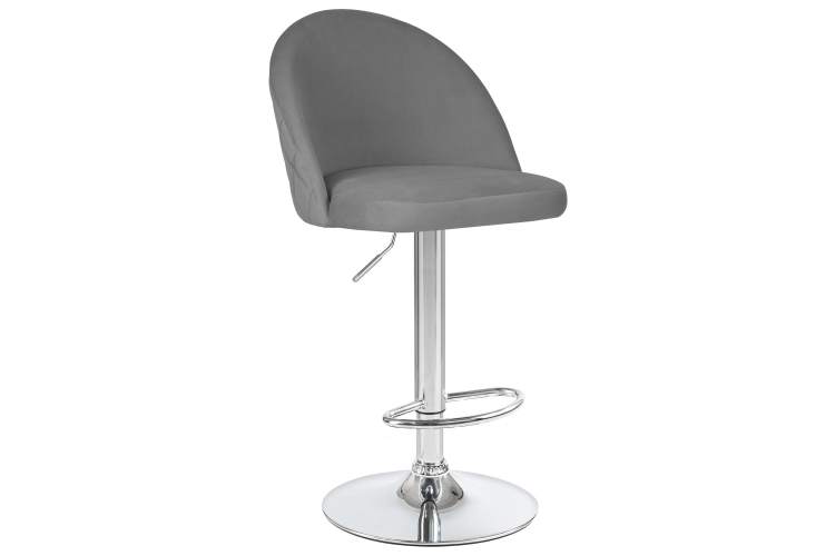 Набор 2 шт Стул барный DOBRIN MILANA, серый велюр (MJ9-75)-1