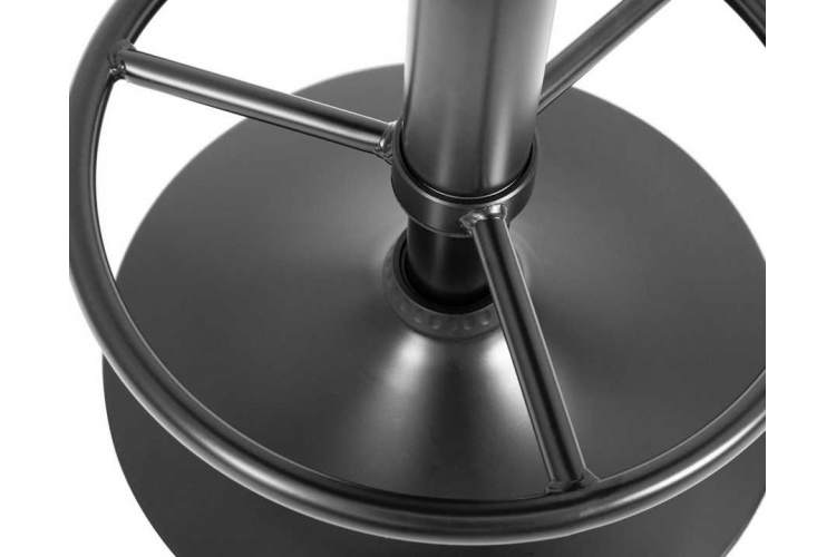 Табурет барный DOBRIN BRUNO BLACK, синий велюр (MJ9-117)-1